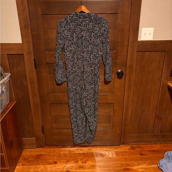 Anthropologie Lilia Black and White Geometric Patterned Jumpsuit - Picture 3 of 6